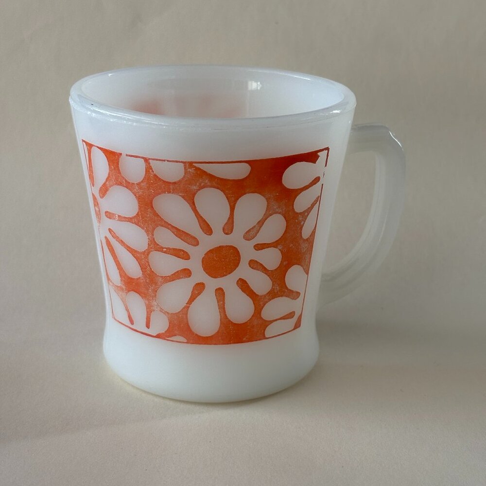 Vintage Anchor Hocking Fire King Milk Glass Mug